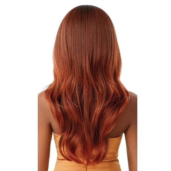 Melted Hairline Lace Front Wig Synthetic Dark Brown 2 Wavy Natural Look main image 4